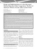 Cover page: Design and Implementation of a Peer-Reviewed Medical Education Video Competition: The Best of American Thoracic Society Video Lecture Series