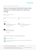 Cover page: Impact of Anomalous Northward Oceanic Heat Transport on Global Climate in a Slab Ocean Setting