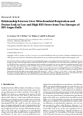 Cover page: Relationship between Liver Mitochondrial Respiration and Proton Leak in Low and High RFI Steers from Two Lineages of RFI Angus Bulls