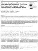 Cover page: Similarity Among Friends Serves as a Social Prior: The Assumption That Birds of a Feather Flock Together Shapes Social Decisions and Relationship Beliefs.