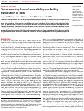 Cover page: Deconstructing laws of accessibility and facility distribution in cities.