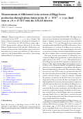 Cover page: Measurements of differential cross sections of Higgs boson production through gluon fusion in the H→WW∗→eνμν final state at s=13 TeV with the ATLAS detector