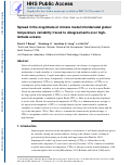 Cover page: Spread in the magnitude of climate model interdecadal global temperature variability traced to disagreements over high-latitude oceans.