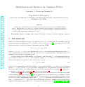 Cover page: Interpolation and Iteration for Nonlinear Filters