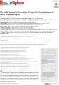 Cover page: The ASM Journals Committee Values the Contributions of Black Microbiologists