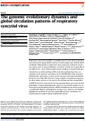 Cover page: The genomic evolutionary dynamics and global circulation patterns of respiratory syncytial virus.