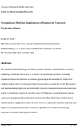 Cover page: Occupational Medicine Implications of Engineered Nanoscale Particulate Matter