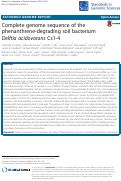 Cover page: Complete genome sequence of the phenanthrene-degrading soil bacterium Delftia acidovorans Cs1-4