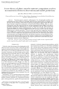 Cover page: A new theory of plant–microbe nutrient competition resolves inconsistencies between observations and model predictions