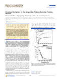 Cover page: Structural Dynamics of the Amyloid β-Protein Monomer Folding Nucleus