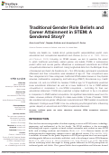 Cover page: Traditional Gender Role Beliefs and Career Attainment in STEM: A Gendered Story?