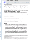 Cover page: Effects of chronic inhalation of electronic cigarettes containing nicotine on glial glutamate transporters and α-7 nicotinic acetylcholine receptor in female CD-1 mice