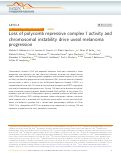 Cover page: Loss of polycomb repressive complex 1 activity and chromosomal instability drive uveal melanoma progression