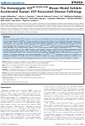 Cover page: The Homozygote VCP<sup>R155H/R155H</sup> Mouse Model Exhibits Accelerated Human VCP-Associated Disease Pathology