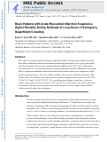 Cover page: Impact Of Ambulance Diversion: Black Patients With Acute Myocardial Infarction Had Higher Mortality Than Whites