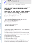 Cover page: Kidney Function and Cardiovascular Events in Postmenopausal Women: The Impact of Race and Ethnicity in the Women’s Health Initiative