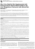 Cover page: Mice Fed a High-Fat Diet Supplemented with Resistant Starch Display Marked Shifts in the Liver Metabolome Concurrent with Altered Gut Bacteria 1–4