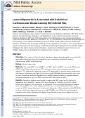 Cover page: Lower adiponectin is associated with subclinical cardiovascular disease among HIV-infected men