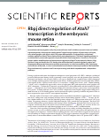 Cover page: Rbpj direct regulation of Atoh7 transcription in the embryonic mouse retina