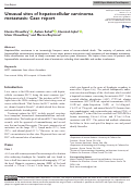 Cover page: Unusual sites of hepatocellular carcinoma metastasis: Case report.