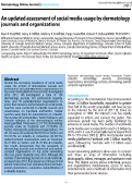 Cover page: An updated assessment of social media usage by dermatology journals and organizations