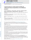 Cover page: Long-term exposure to summer specific humidity and cardiovascular disease hospitalizations in the US Medicare population.