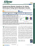 Cover page: Engineering Bipolar Interfaces for Water Electrolysis Using Earth-Abundant Anodes