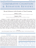 Cover page: Recent Advances in the Genetics of Vocal Learning.