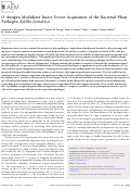 Cover page: O Antigen Modulates Insect Vector Acquisition of the Bacterial Plant Pathogen Xylella fastidiosa