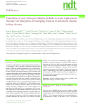 Cover page: Transition of care from pre-dialysis prelude to renal replacement therapy: the blueprints of emerging research in advanced chronic kidney disease.