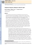 Cover page: Subjective frequency ratings for 432 ASL signs