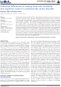 Cover page: Individual differences in resting heart rate variability and cognitive control in posttraumatic stress disorder.