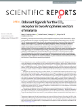 Cover page: Odorant ligands for the CO<sub>2</sub> receptor in two Anopheles vectors of malaria.