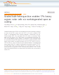 Cover page: Graded bulk-heterojunction enables 17% binary organic solar cells via nonhalogenated open air coating