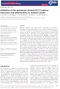Cover page: Inhibition of the potassium channel Kv1.3 reduces infarction and inflammation in ischemic stroke
