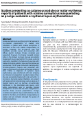 Cover page: Scabies presenting as cutaneous nodules or malar erythema: reports of patients with scabies surrepticius masquerading as prurigo nodularis or systemic lupus erythematosus