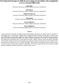 Cover page: Developmental changes in childrens processing of nonsymbolic ratio magnitudes: A cross-sectional fMRI study