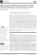 Cover page: High Glycemia and Soluble Epoxide Hydrolase in Females: Differential Multiomics in Murine Brain Microvasculature