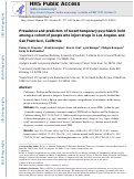 Cover page: Prevalence and predictors of recent temporary psychiatric hold among a cohort of people who inject drugs in Los Angeles and San Francisco, California