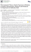 Cover page: Environmental Tobacco Smoke Exposure in Relation to Family Characteristics, Stressors and Chemical Co-Exposures in California Girls