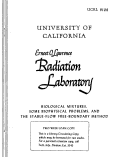 Cover page: BIOLOGICAL MIXTURES, SOME BIOPHYSICAL PROBLEMS, AMD THE STABLE-FLOW FREE-BOUNDARY METHOD