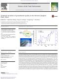 Cover page: Temporal variations of groundwater quality in the Western Jianghan Plain, China