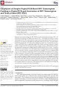 Cover page: Adaptation of Droplet Digital PCR-Based HIV Transcription Profiling to Digital PCR and Association of HIV Transcription and Total or Intact HIV DNA.