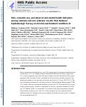 Cover page: Pain, cannabis use, and physical and mental health indicators among veterans and nonveterans: results from the National Epidemiologic Survey on Alcohol and Related Conditions-III