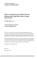 Cover page: Relieve Congestion and Conflicts Between Railroad and Light Rail Grade-Crossing Intersections