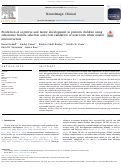 Cover page: Prediction of cognitive and motor development in preterm children using exhaustive feature selection and cross-validation of near-term white matter microstructure.