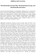Cover page: Correction to Vibrational Spectroscopic Map, Vibrational Spectroscopy, and Intermolecular Interaction