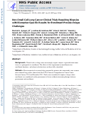 Cover page: Non–small cell lung cancer clinical trials requiring biopsies with biomarker‐specific results for enrollment provide unique challenges