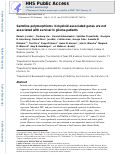 Cover page: Germline polymorphisms in myeloid-associated genes are not associated with survival in glioma patients