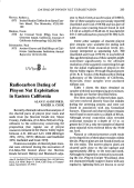 Cover page: Radiocarbon Dating of Pinyon Nut Exploitation in Eastern California